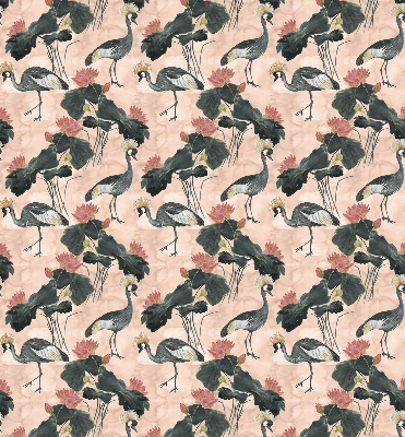 Rolgordijn verduisterend Reiger op een roze achtergrond