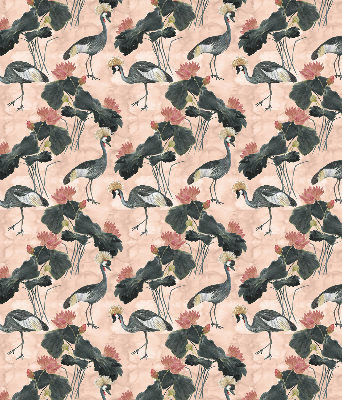 Rolgordijn verduisterend Reiger op een roze achtergrond