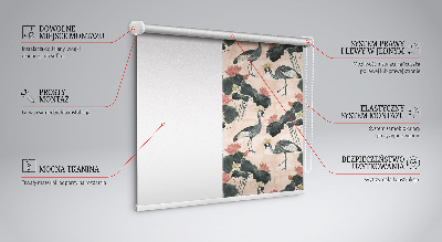 Rolgordijn verduisterend Reiger op een roze achtergrond