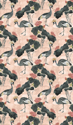 Rolgordijn verduisterend Reiger op een roze achtergrond