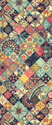 Rolgordijn voor het raam Kleurrijke tegels