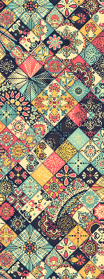 Rolgordijn voor het raam Kleurrijke tegels