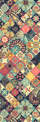 Rolgordijn voor het raam Kleurrijke tegels