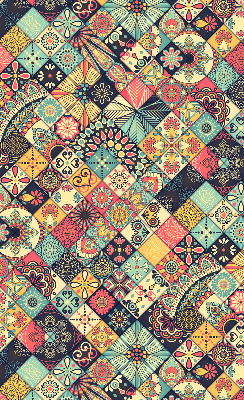 Rolgordijn voor het raam Kleurrijke tegels