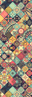 Rolgordijn voor het raam Kleurrijke tegels