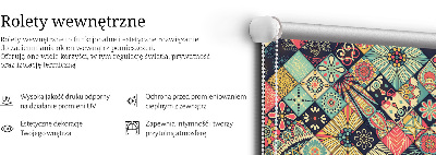 Rolgordijn voor het raam Kleurrijke tegels