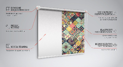 Rolgordijn voor het raam Kleurrijke tegels