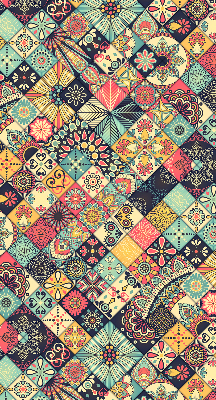 Rolgordijn voor het raam Kleurrijke tegels