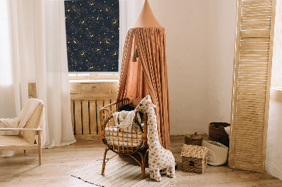 Rolgordijn voor het raam Maan en sterren