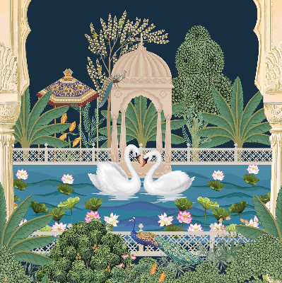 Rolgordijn verduisterend Tuin