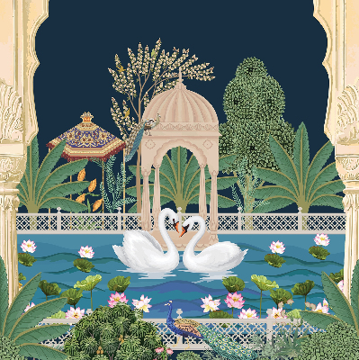 Rolgordijn verduisterend Tuin