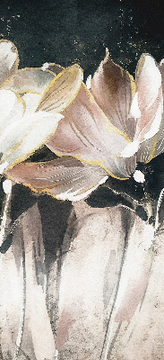 Rolgordijn voor het raam Geschilderde bloemen