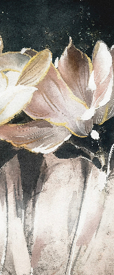 Rolgordijn voor het raam Geschilderde bloemen