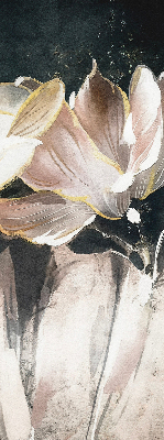 Rolgordijn voor het raam Geschilderde bloemen