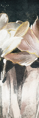 Rolgordijn voor het raam Geschilderde bloemen