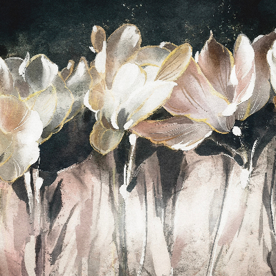 Rolgordijn voor het raam Geschilderde bloemen