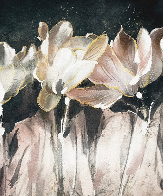 Rolgordijn voor het raam Geschilderde bloemen