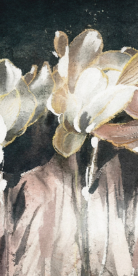 Rolgordijn voor het raam Geschilderde bloemen