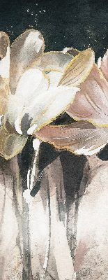 Rolgordijn voor het raam Geschilderde bloemen