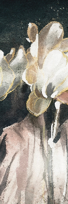 Rolgordijn voor het raam Geschilderde bloemen