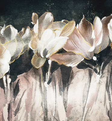 Rolgordijn voor het raam Geschilderde bloemen