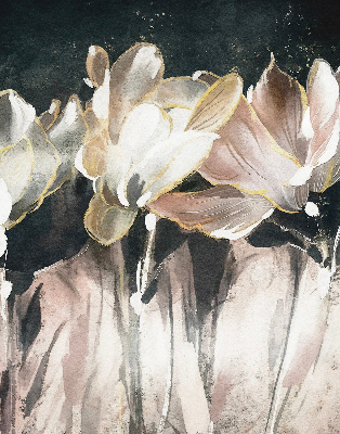 Rolgordijn voor het raam Geschilderde bloemen