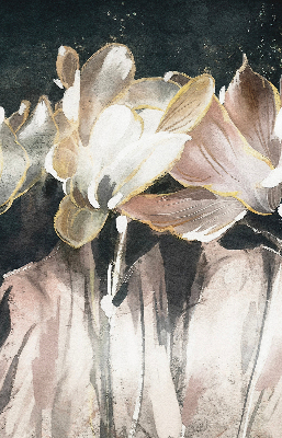 Rolgordijn voor het raam Geschilderde bloemen