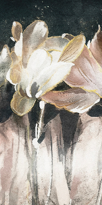 Rolgordijn voor het raam Geschilderde bloemen