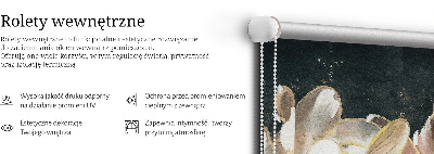 Rolgordijn voor het raam Geschilderde bloemen