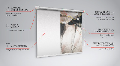 Rolgordijn voor het raam Geschilderde bloemen