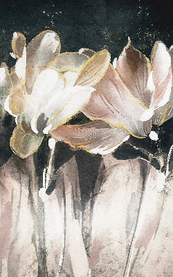 Rolgordijn voor het raam Geschilderde bloemen