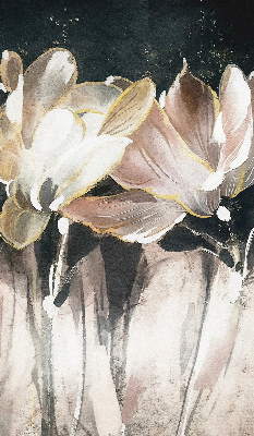 Rolgordijn voor het raam Geschilderde bloemen