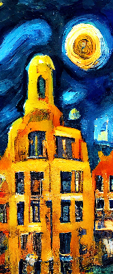 Rolgordijn verduisterend Geschilderde stad