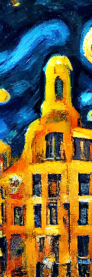 Rolgordijn verduisterend Geschilderde stad