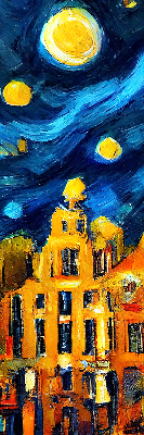 Rolgordijn verduisterend Geschilderde stad