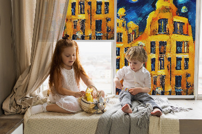 Rolgordijn verduisterend Geschilderde stad