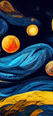 Rolgordijn voor het raam Planeten