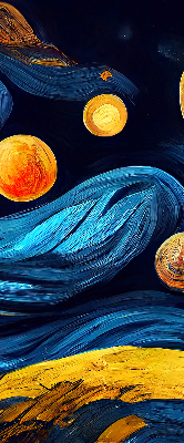 Rolgordijn voor het raam Planeten