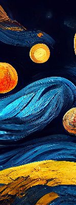 Rolgordijn voor het raam Planeten