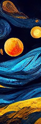 Rolgordijn voor het raam Planeten