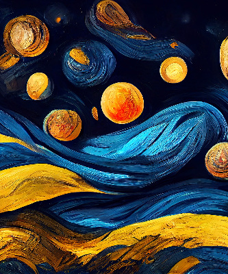 Rolgordijn voor het raam Planeten