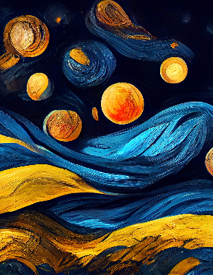 Rolgordijn voor het raam Planeten