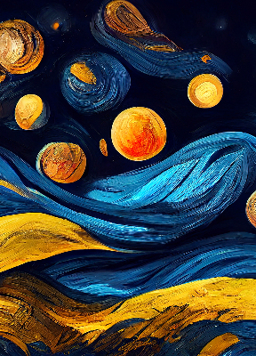 Rolgordijn voor het raam Planeten