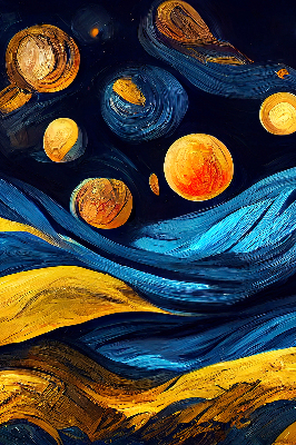 Rolgordijn voor het raam Planeten