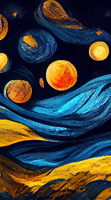 Rolgordijn voor het raam Planeten