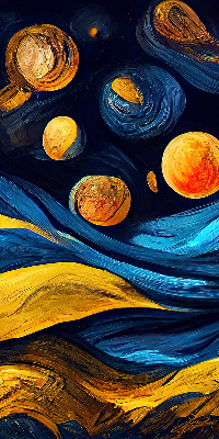 Rolgordijn voor het raam Planeten