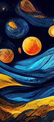 Rolgordijn voor het raam Planeten