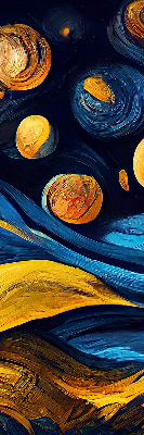 Rolgordijn voor het raam Planeten