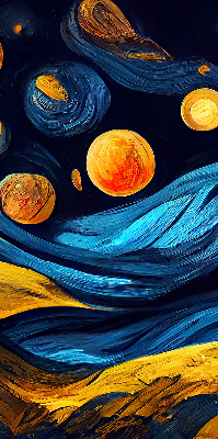 Rolgordijn voor het raam Planeten