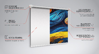 Rolgordijn voor het raam Planeten